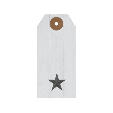 Faceted Barn Star Barnwood Paper Tag Charcoal 3.75x1.75 w/ Twine Set of 50 - The Fox Decor